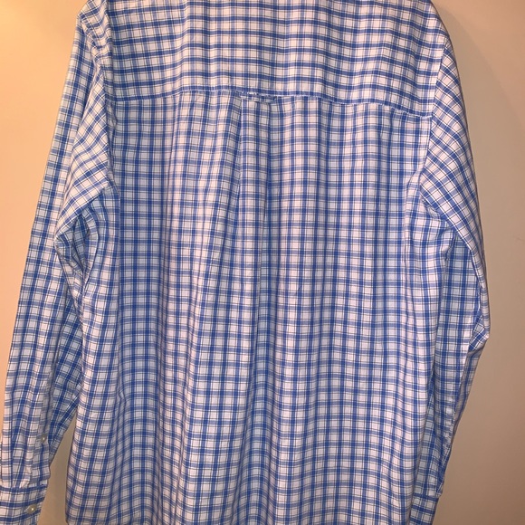 Chaps L blue white checkered button down shirt - Picture 4 of 6